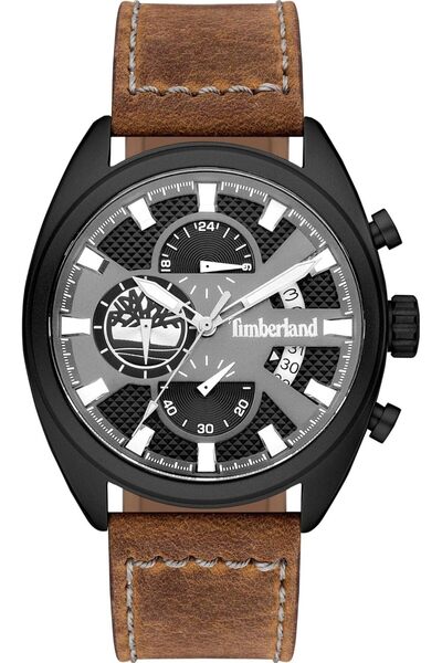 Timberland Seabrook Analogue Gun Dial Brown Leather Watch For Men - TBL15640JLB-61