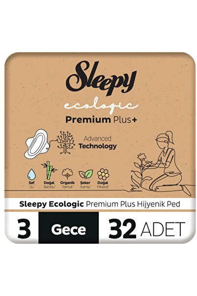 Sleepy Ecologic Premium Plus Hijyenik Ped Gece 32 Adet
