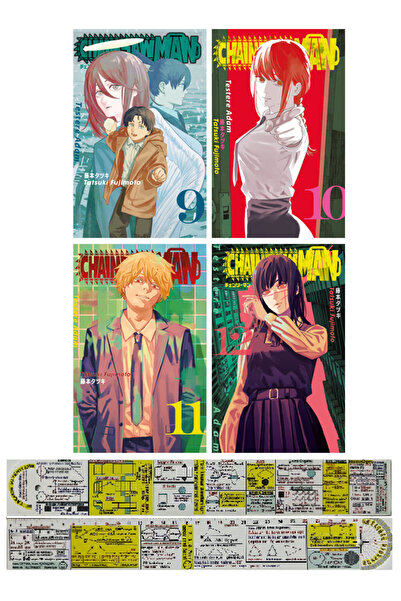 Gerekli Şeyler Yayıncılık Chainsaw Man 9-10-11-12. Ciltler Manga Seti + Mat. ...