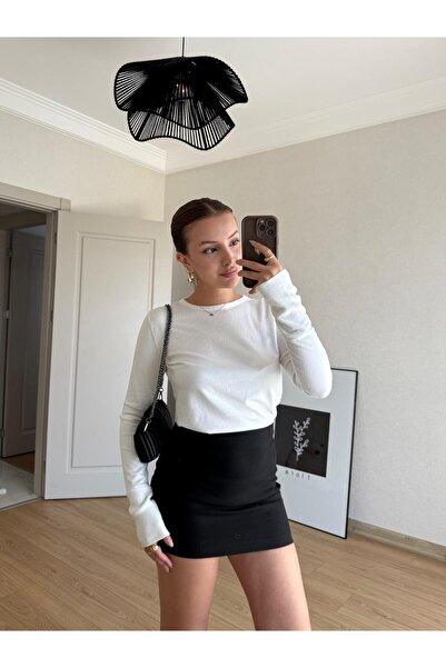 BAŞARAN Λευκή βασική μπλούζα