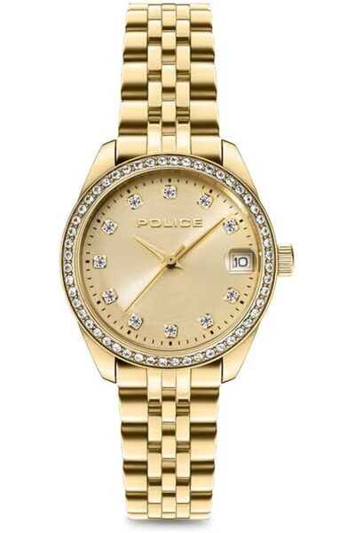Police Urban Champagne Gold Dial with Yellow Gold Plated Stainless Steel Bracelet Women's Watch