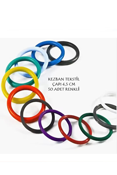 Kezban Tekstil PLASTİK HALKA 4,5 CM -50 ADET KARIŞIK RENKLİ