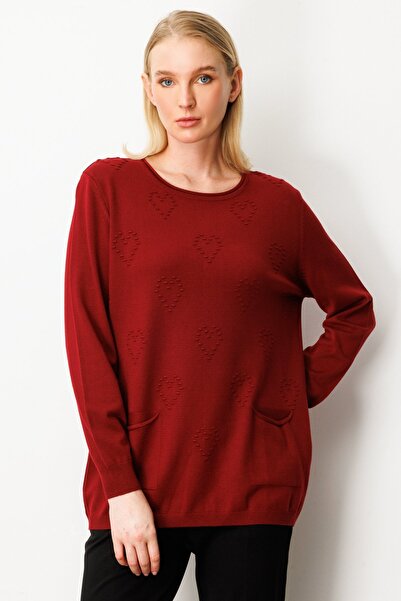 ON Embossed Patterned Pocketed Knitwear Sweater