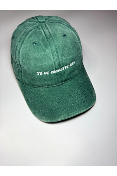 moho Washed green cap, made of cotton, unstructured model, vintage, adjustable, one-size