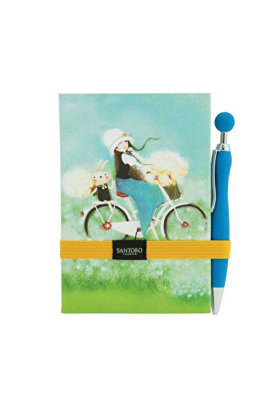 Santoro Agenda with pix Basket Rubber Summertime