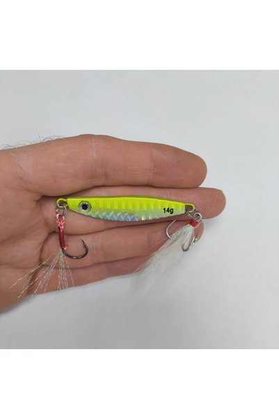 Bozok balıkçılık jig, metal balık yemi 14 gram 5,9 cm