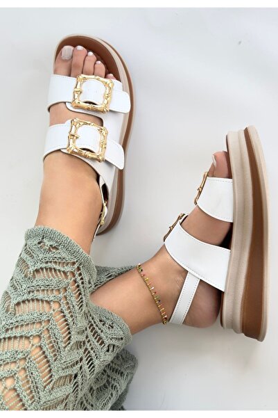 Erbilden White Skin Sandals