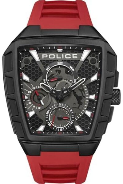 Police Men's Chronograph Watch with Silicone Strap