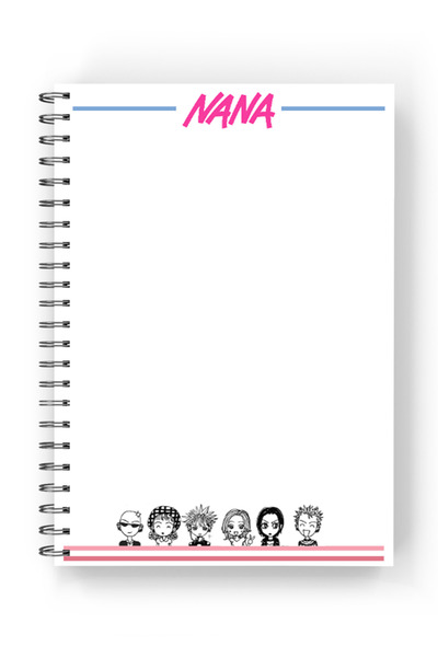 nihonwosekai 2 Pcs Nana Anime A5 Size Spiral Notebook 50 Sheets