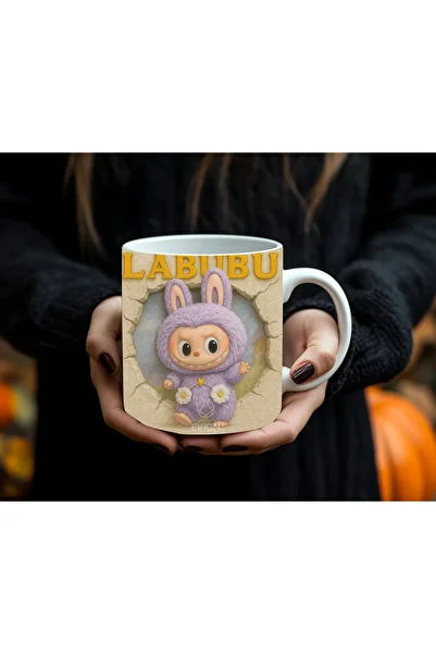 Evion Design Labubu Printed 3D Design Porcelain Mug / Labubu