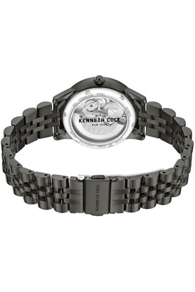 Kenneth Cole New York 36mm Automatic Women's Watch with Gunmetal Dial & Gunmetal Stainless Steel Bra
