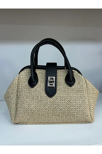 PAMİR Straw Bag Hand-Held Crossbody Small Size