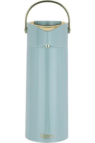 Glory ترمس ضيافة، سعة 1.9 لتر، وعاء داخلي زجاجي، غلاف خارجي بلاستيكي - أخضر فاتح