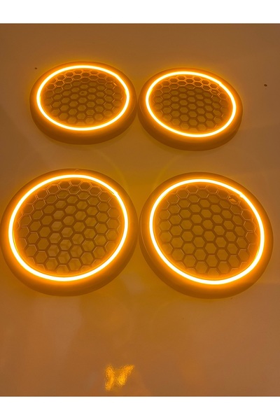 sekizgen led ÇAKARLI KUMANDALI AMBER RENK 2 TAKIM 20'LİK PETEKLİ MİDRANGE KAPAK