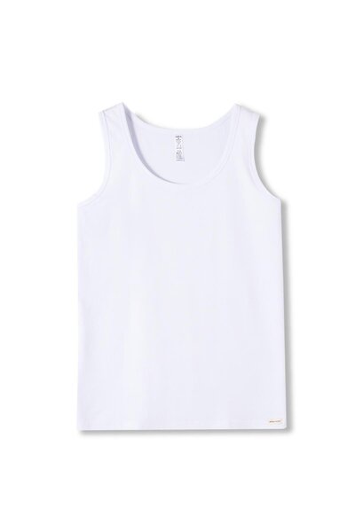 BONY SOCKS Basic Modal Men's Tank Top White