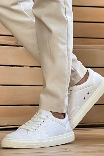 TEET Mn2505 - Linen Men's Shoes White / White