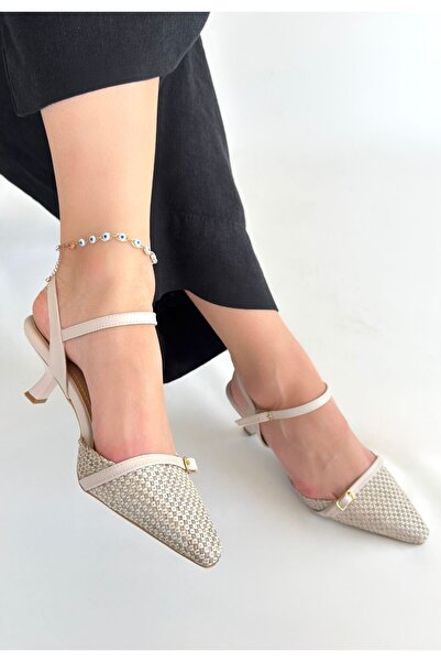 BESKAR Lanna beige skin high heeled shoe