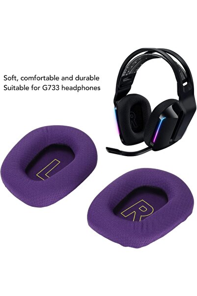 mrstech وسادة أذن إسفنجية متوافقة مع G733، وسادة أذن لسماعات الرأس G335 K/DA Lightspeed