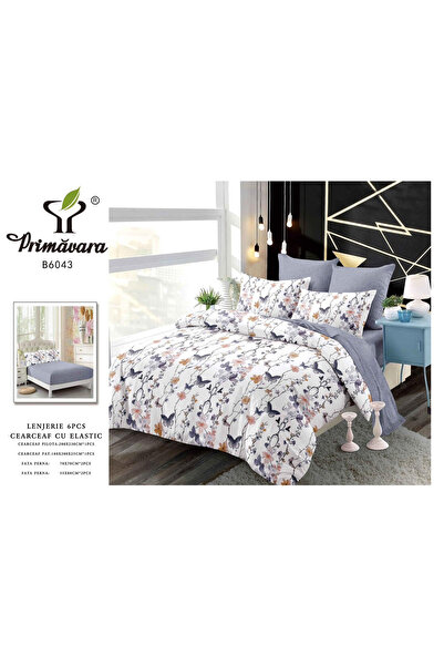 FIONNA.RO Fine Bed Linen With Elastic - Painted Butterflies And Flowers