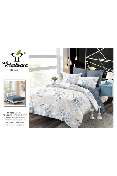 FIONNA.RO Fine Bed Linen With Elastic - Stripes And Squares