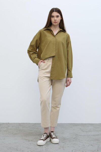 Genel Markalar Uzun Kol Gömlek - Koyu Haki