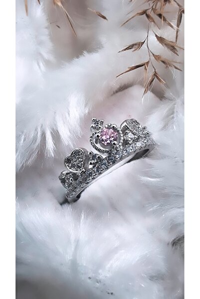 Serenity خاتم فولاذي بلون فضي من Pinterest Princess