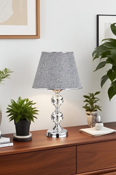 571 Store T Series Table Lampshade Metal and Glass Body Fabric Headboard