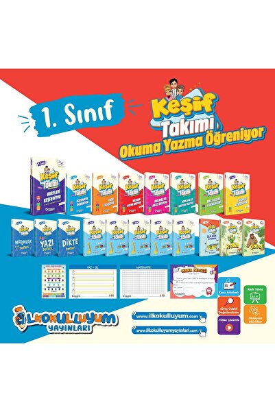 ilkokulluyum Yayınları 1.Sınıf Keşif Takımı Okuma Yazma Öğreniyor Eğitim Seti