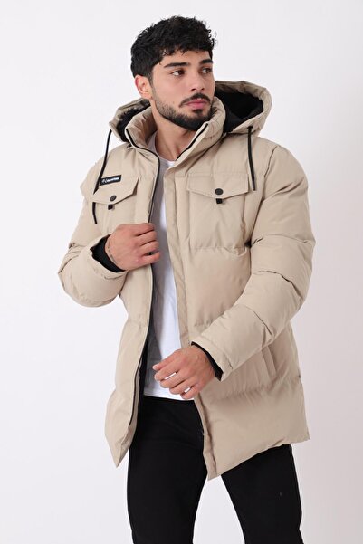 Stilkombin Μακρύ παλτό με επένδυση από γούνα στο μέσο του στήθους PLDP 2957_50456