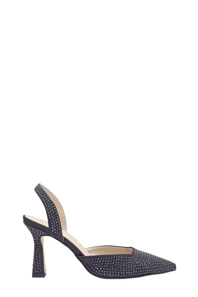 Moulin Shoes Black Satin Stone Evening Dress Women's Stiletto Shoes
