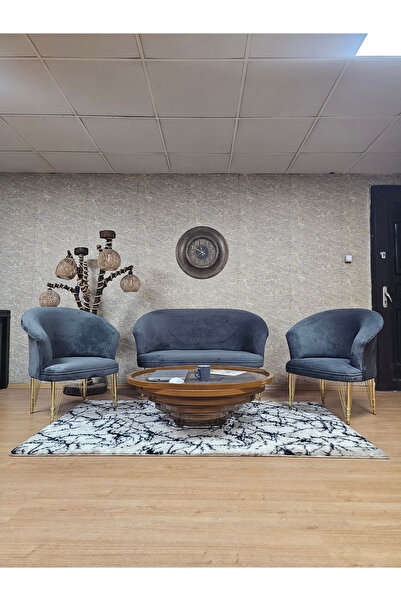 ZAFİR TEDDY Takım Gold Kaplama Telli Ayak Çay Seti Koltuk - Berjer , Balkon, ...