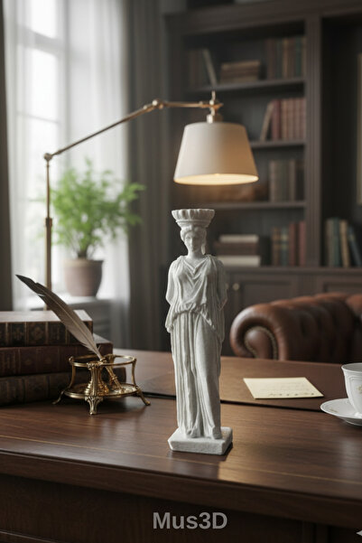 Mus3D Aura Karyatid Heykeli | Antik Zarafet | Sanatsal Dokunuşu | 17 cm