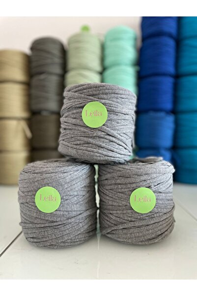 Leila Design KIRÇILLI GRİ PENYE İP (600-650GR) 1 ADET FİYATIDIR