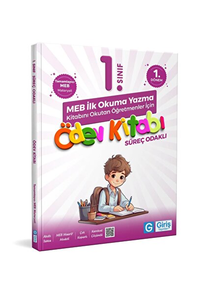 Giriş Yayınları 1. Sınıf Süreç Odaklı MEB İlk Okuma Yazma Ödev Kitabı