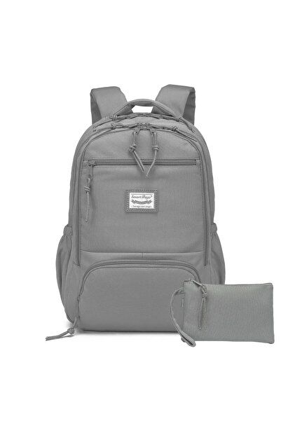 SMART BAGS Sırt Çantası Okul Boyu Kalem Kutusu Hediyeli 3196 - Vizon
