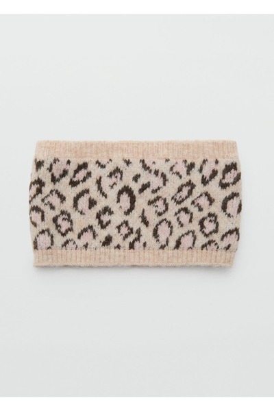 MANGO Baby Leopar desenli atkı