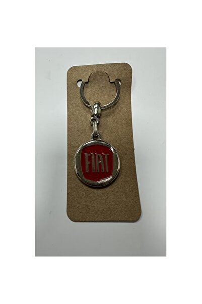 STİLİX GARAGE Fiat Logolu Kırmızı Metal Otomobil Anahtarlığı 1 Adet