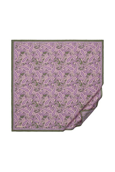 ipekevi Eșarfă moale Tensel cu model Mezopotamia Model 01 02221-Mov figoasă