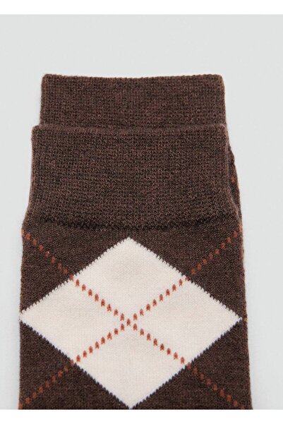 MANGO Woman Socks with a diamond pattern
