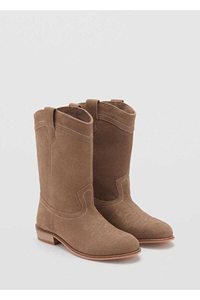 MANGO Kids Süet deri çizme