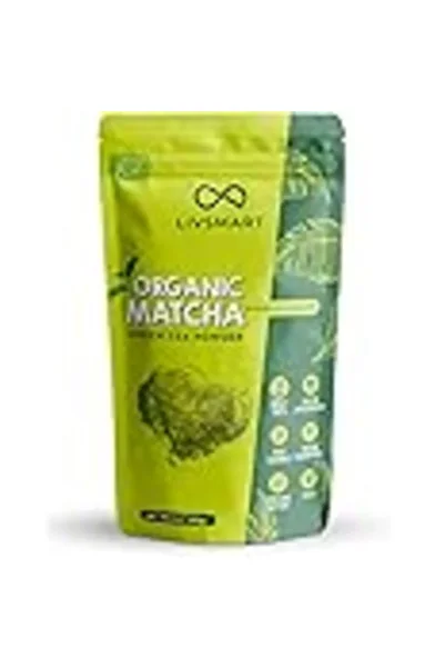 LIVSMART Organic Matcha Tea Powder (100g, 50 servings) - Premium Grade