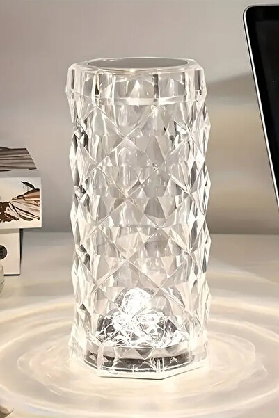 SİLVERROOM Diamond Table Lamp USB Charging Touch Lamp Kumandalı ve Dokunmatik Kristal Masa Lambası