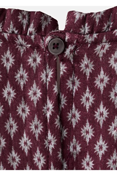 MANGO Kids Desenli volanlı elbise