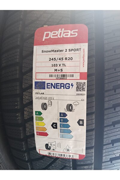 Petlas 245/45 R20 TL 103V REINF. SNOWMASTER 2 SPORT 4X4 SUV KIŞ LASTİĞİ 2025 ÜRETİM