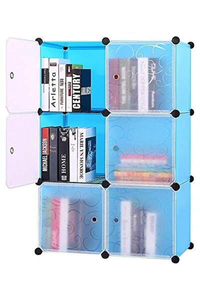 Generic DubaiGallery 6 Cube Plastic Shoe Storage Organizer Units, Stackable Shoe Organizing Rack, Closed Sh