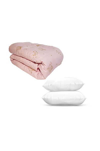 PATONE Quilted Winter Wool Duvet Set Pink, 140x210cm and 2 Quilted Pillows 50...