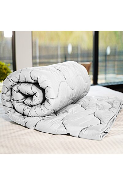 PATONE Winter quilt, quilted, wool, polycotton cover, 160x210cm, for single bed, white