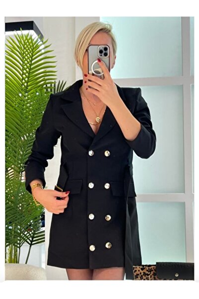 Buklemoda Blazer Ceket Elbise