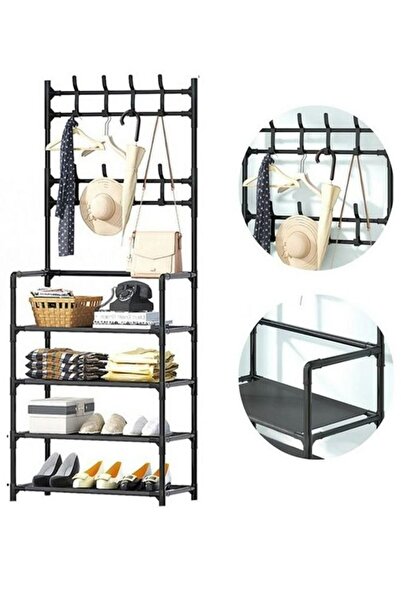Generic keke Clothes Garment Rack Organizer Indoor Hanger with 5 -Tier Bottom...