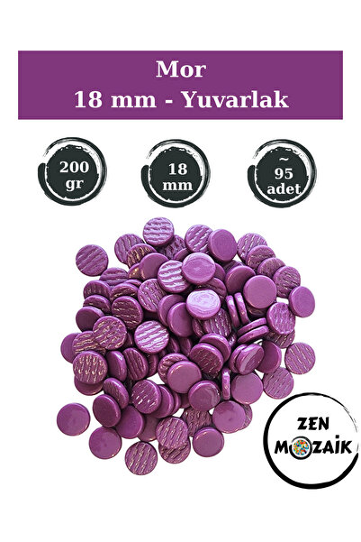 Zen Mozaik Sanatsal Mozaik Çalışmalarınız için 18 mm Çaplı Yuvarlak Cam Mozai...